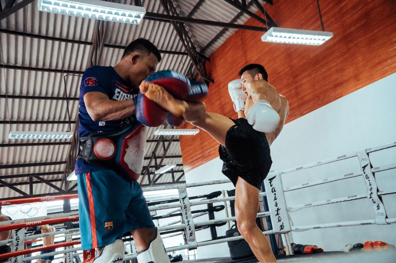 Man-doing-martial-arts-at-gym-fitness-goals