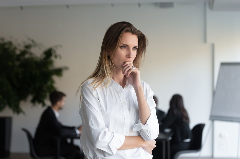 Woman-making-a-decision-at-work-job-hopping-syndrome