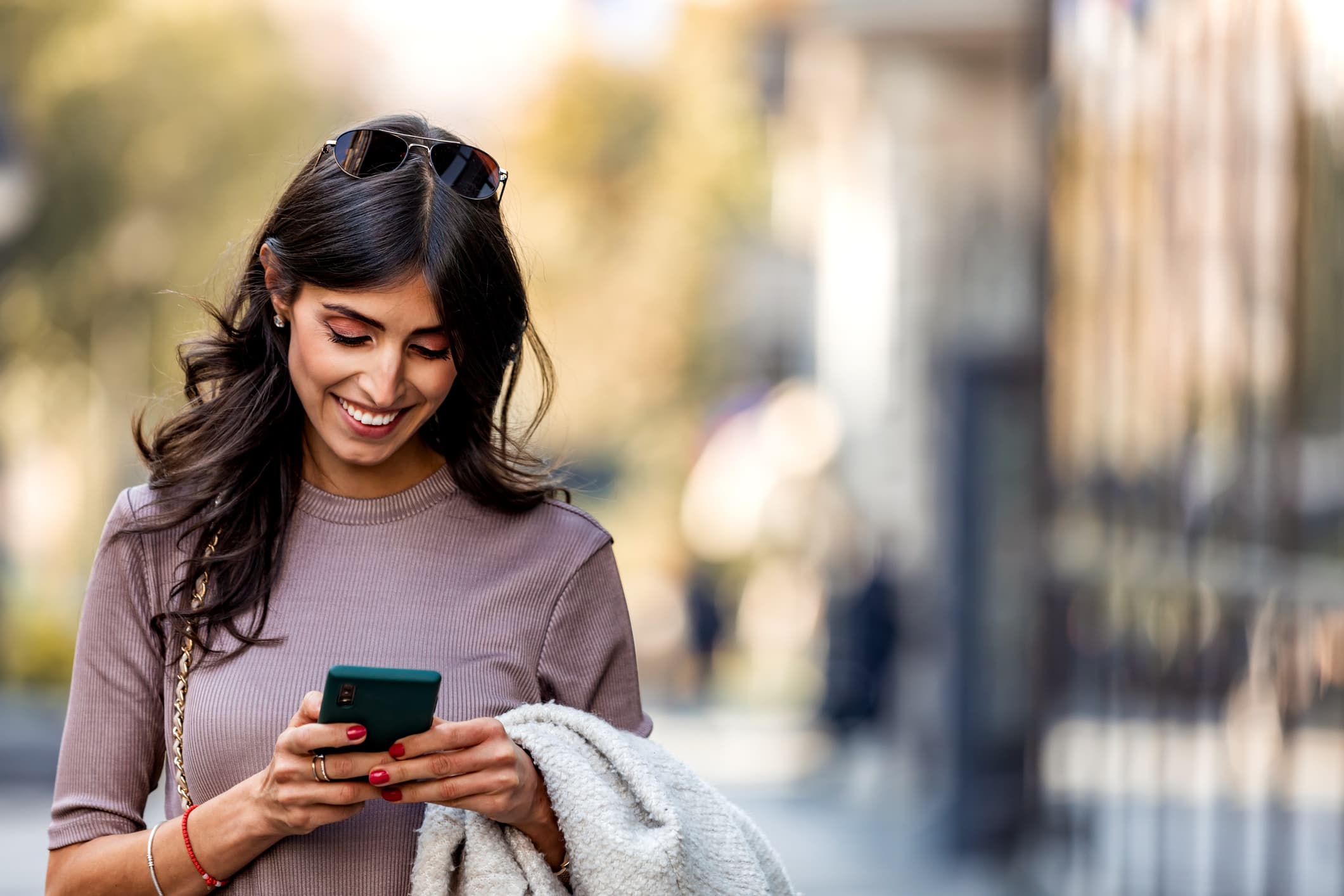 Woman-walking-and-being-happy-biofeedback-for-stress