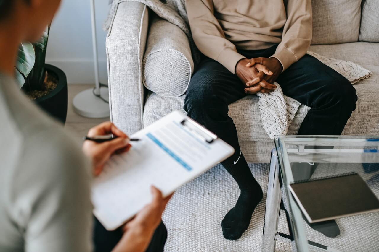 client-talking-to-therapist-how-to-take-care-of-yourself